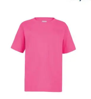 Kids Unisex Heavy Weight Crew Neck Short Sleeve T-Shirt (Fuchsia) Cedar Lake Creations