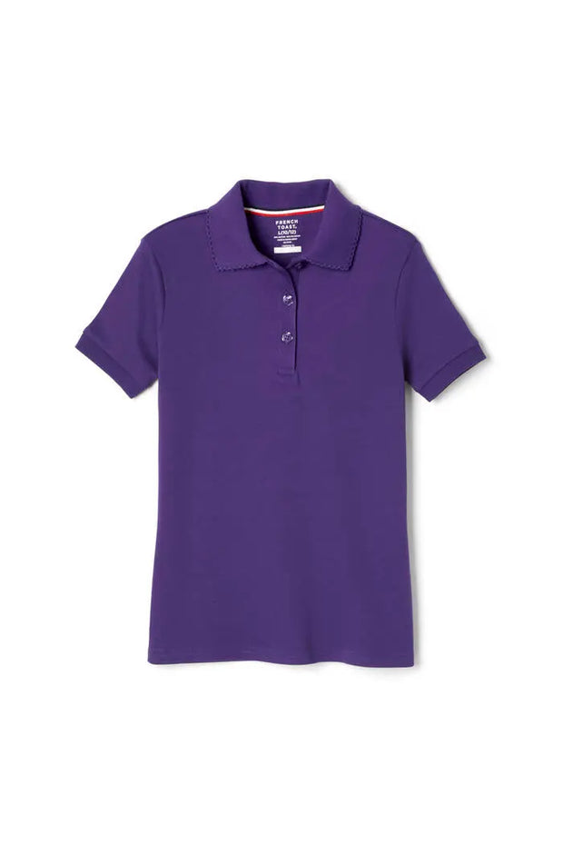 Short Sleeve Interlock Polo with Picot Collar (Feminine Fit) Cedar Lake Creations