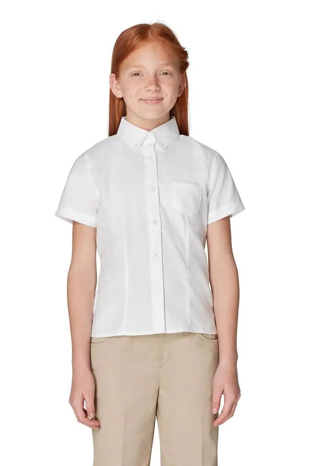 Short Sleeve Oxford Blouse with Princess Seams Cedar Lake Creations