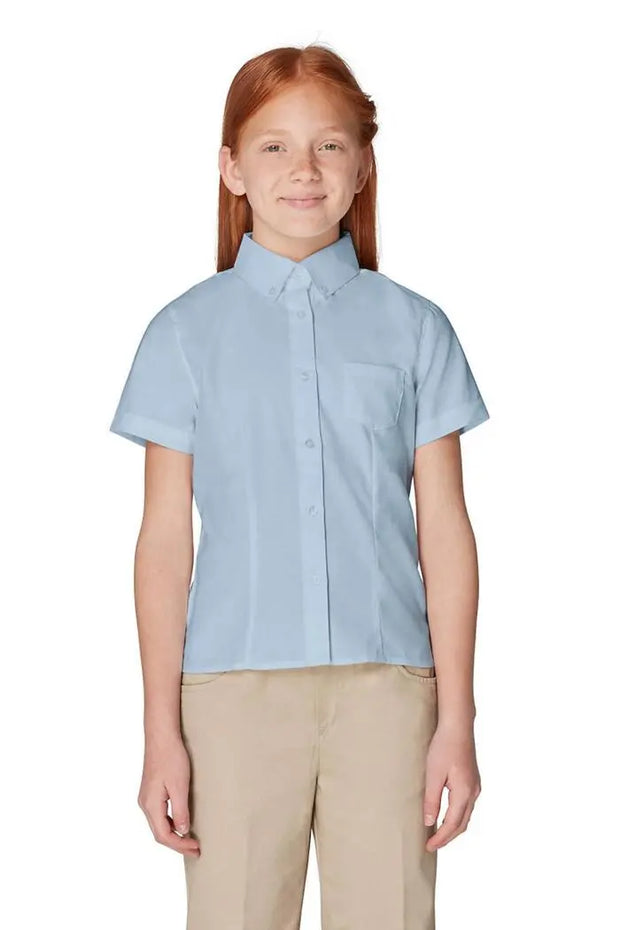 Short Sleeve Oxford Blouse with Princess Seams Cedar Lake Creations