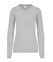 Womens Crew Neck Long Sleeve Silhouette T-Shirt (Heather Grey) Cedar Lake Creations